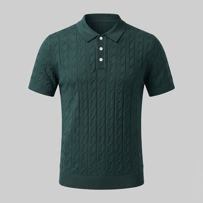 Gestructureerd Poloshirt met Textuurdetail - Heren Zomer