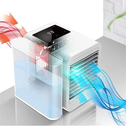 MicroCool mini airkoeler – Draagbare luchtkoeling met luchtzuivering en aromafunctie