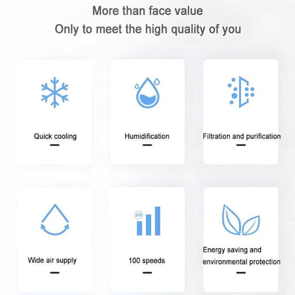 MicroCool mini airkoeler – Draagbare luchtkoeling met luchtzuivering en aromafunctie