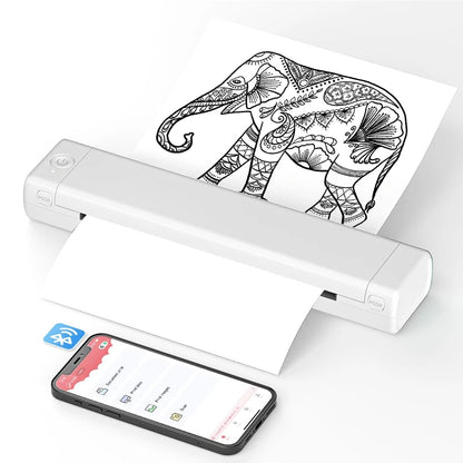 Draagbare A4 Thermische Printer met Bluetooth en Inktloze Afdrukken