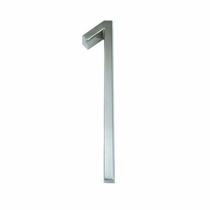 Moderne zilveren huisnummer - 5 inch roestvrij staal