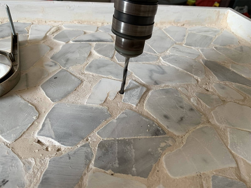 Moderne zilveren huisnummer - 5 inch roestvrij staal