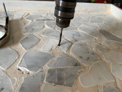 Moderne zilveren huisnummer - 5 inch roestvrij staal