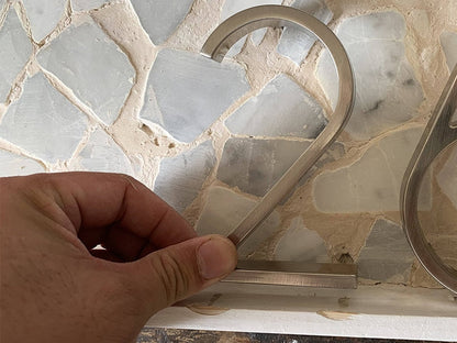 Moderne zilveren huisnummer - 5 inch roestvrij staal