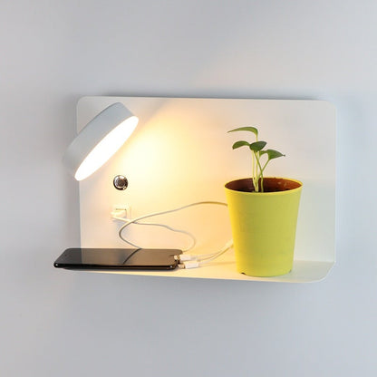 Metalen Wandlamp met USB-Oplaadpoort Driekleur Licht Brilux