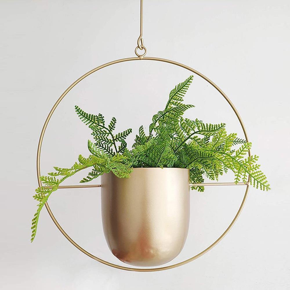 HaloRing Hangplantenhouder – Metalen hangende plantenbak voor binnen en buiten