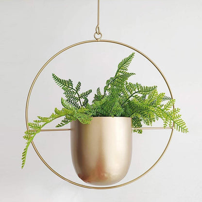HaloRing Hangplantenhouder – Metalen hangende plantenbak voor binnen en buiten