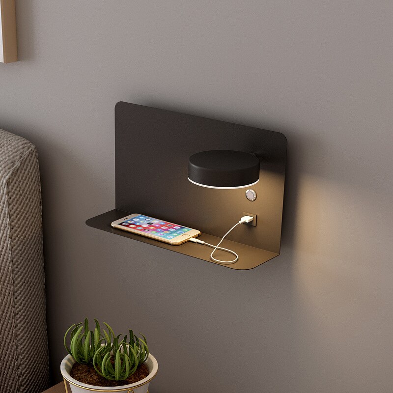 Metalen Wandlamp met USB-Oplaadpoort Driekleur Licht Brilux