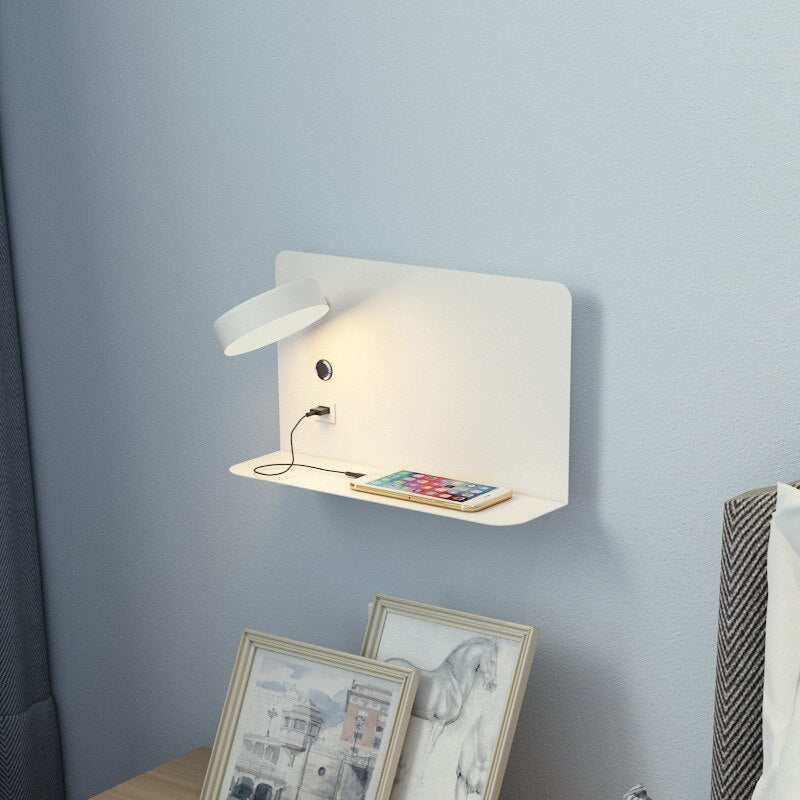 Metalen Wandlamp met USB-Oplaadpoort Driekleur Licht Brilux