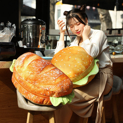 BurgerZit 2-in-1 Hamburgerkussen voor Bank Stoel en Ontspanning