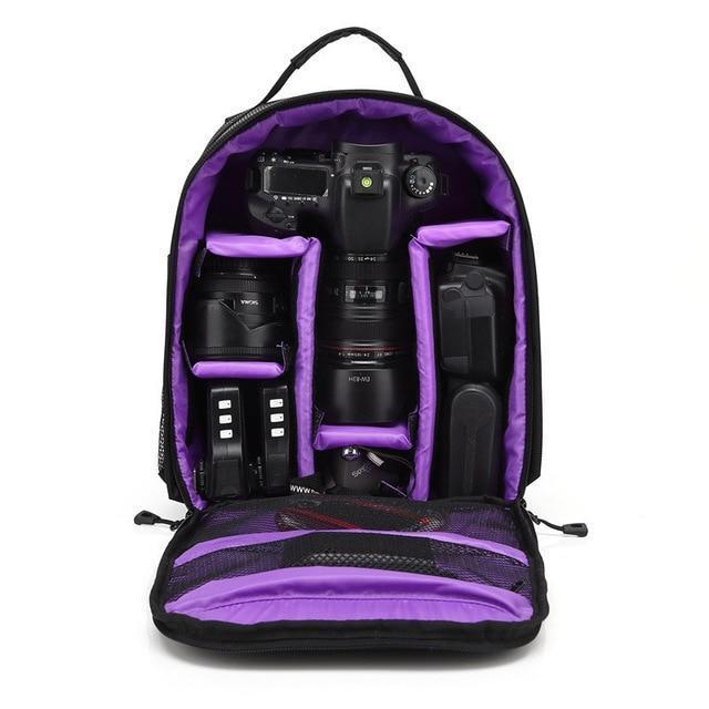 Compacte waterdichte camera-rugzak voor DSLR en accessoires