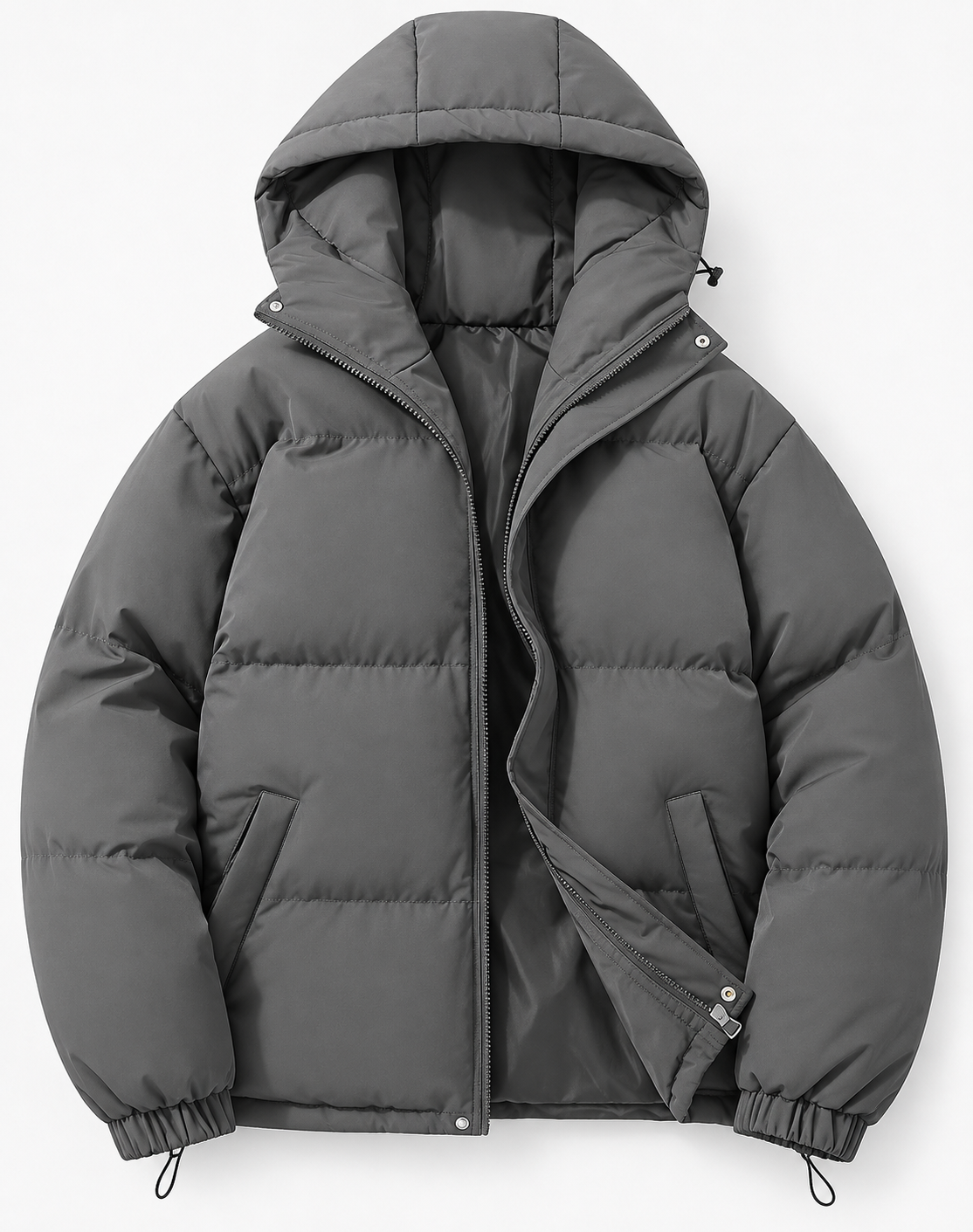 Gewatteerde Puffer Winterjas Heren met Capuchon en Ritssluiting