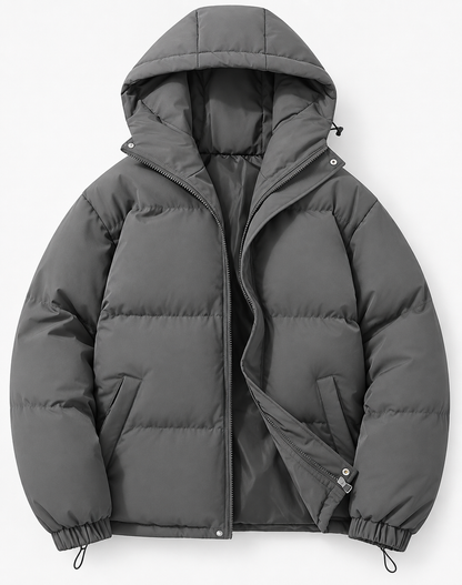 Gewatteerde Puffer Winterjas Heren met Capuchon en Ritssluiting
