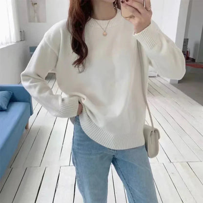 Oversized Damestrui – Comfortabele Gebreide Trui met Lange Mouwen