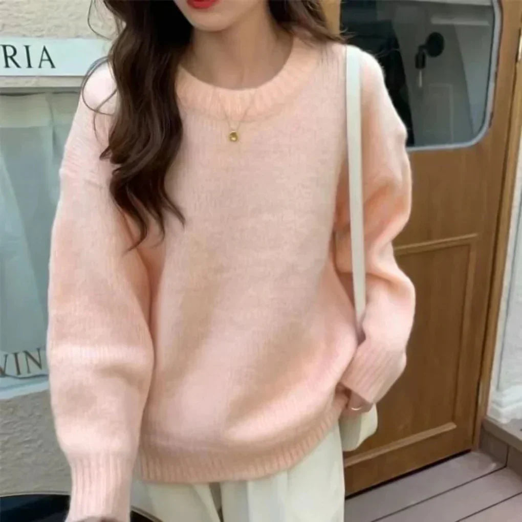 Oversized Damestrui – Comfortabele Gebreide Trui met Lange Mouwen