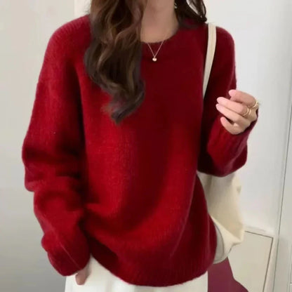 Oversized Damestrui – Comfortabele Gebreide Trui met Lange Mouwen