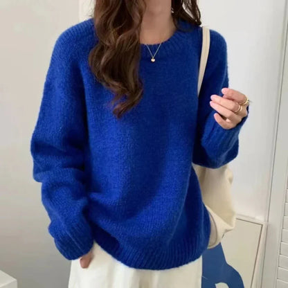 Oversized Damestrui – Comfortabele Gebreide Trui met Lange Mouwen
