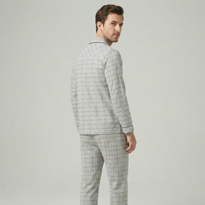 Comfort Nachtkleding Set - Overhemd met knoopsluiting en broek