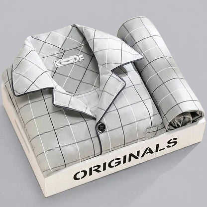 Comfort Nachtkleding Set - Overhemd met knoopsluiting en broek