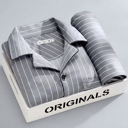 Comfort Nachtkleding Set - Overhemd met knoopsluiting en broek