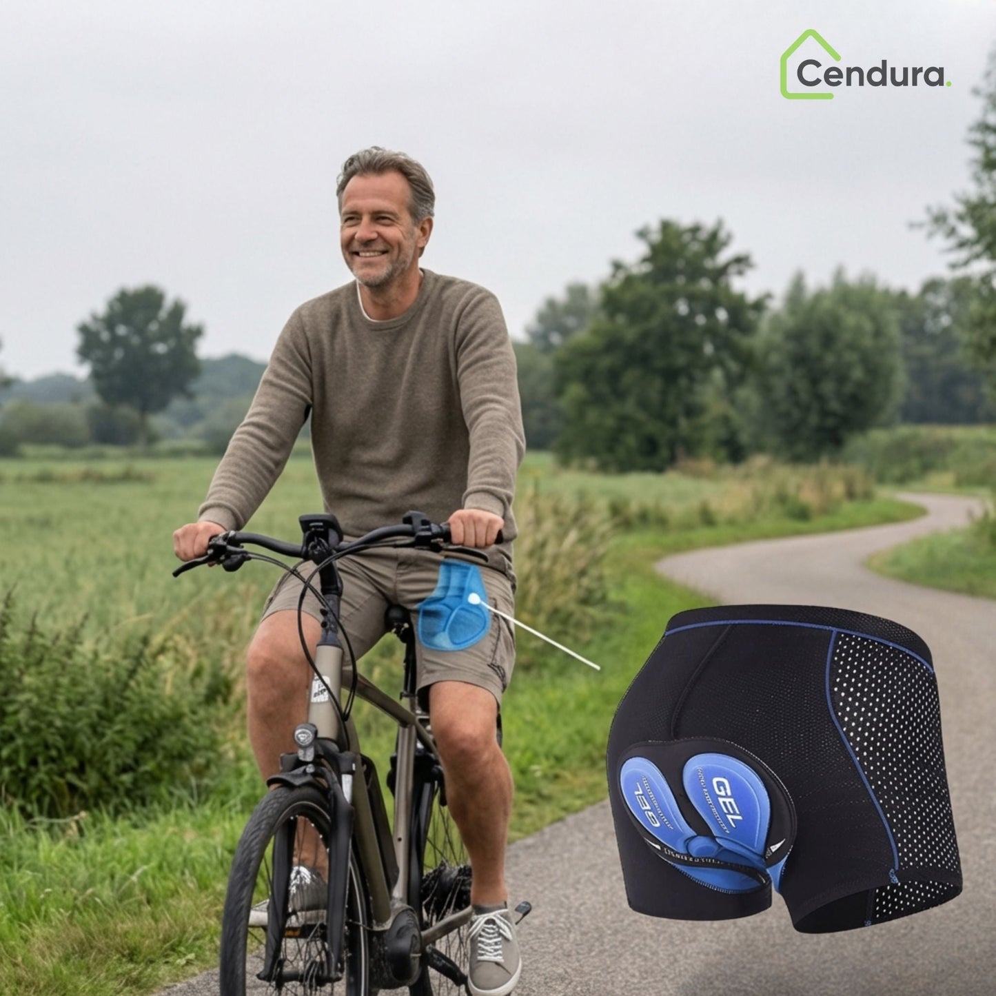 FietsComfort Gelbroek voor Dames en Heren met Zitkussen