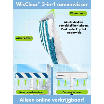 Multifunctionele Raamreiniger met Sprayfunctie - 3-in-1 Tool