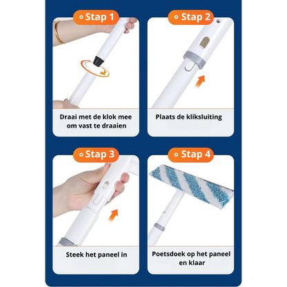 Multifunctionele Raamreiniger met Sprayfunctie - 3-in-1 Tool