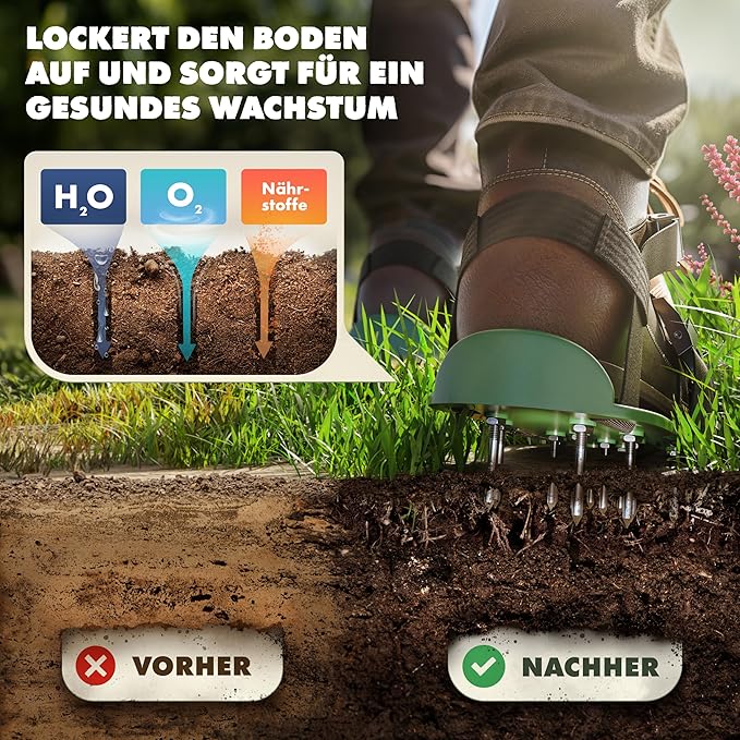 GrasPrik Grondbeluchter Schoenen Voor Gazononderhoud