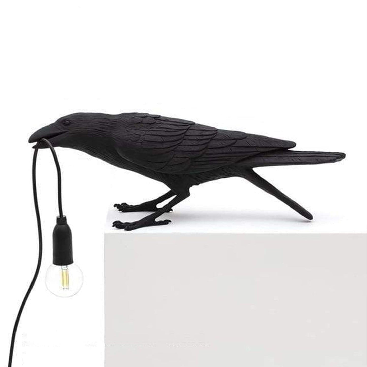 NachtRaaf Sfeerlamp – Decoratieve vogellamp van hars voor warme verlichting