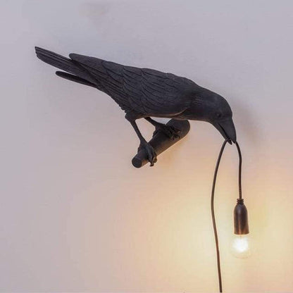 NachtRaaf Sfeerlamp – Decoratieve vogellamp van hars voor warme verlichting