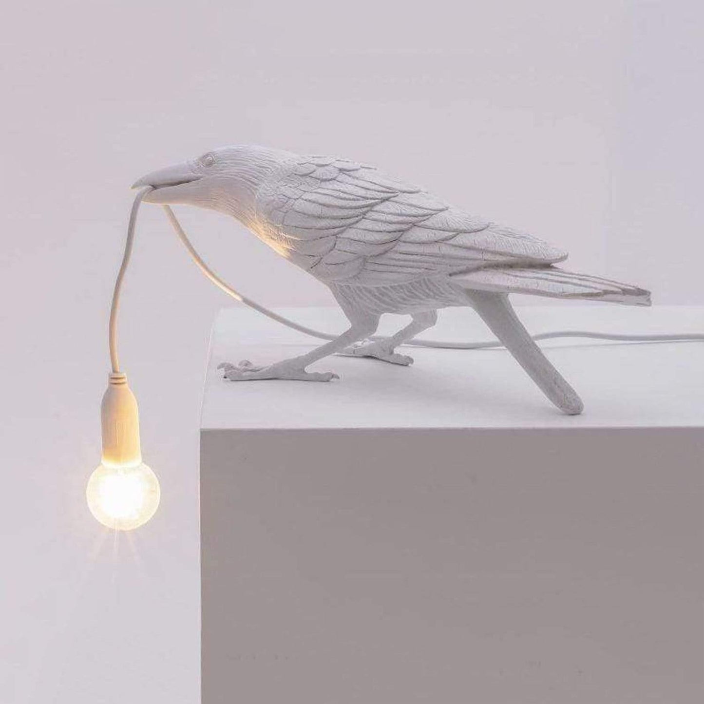 NachtRaaf Sfeerlamp – Decoratieve vogellamp van hars voor warme verlichting