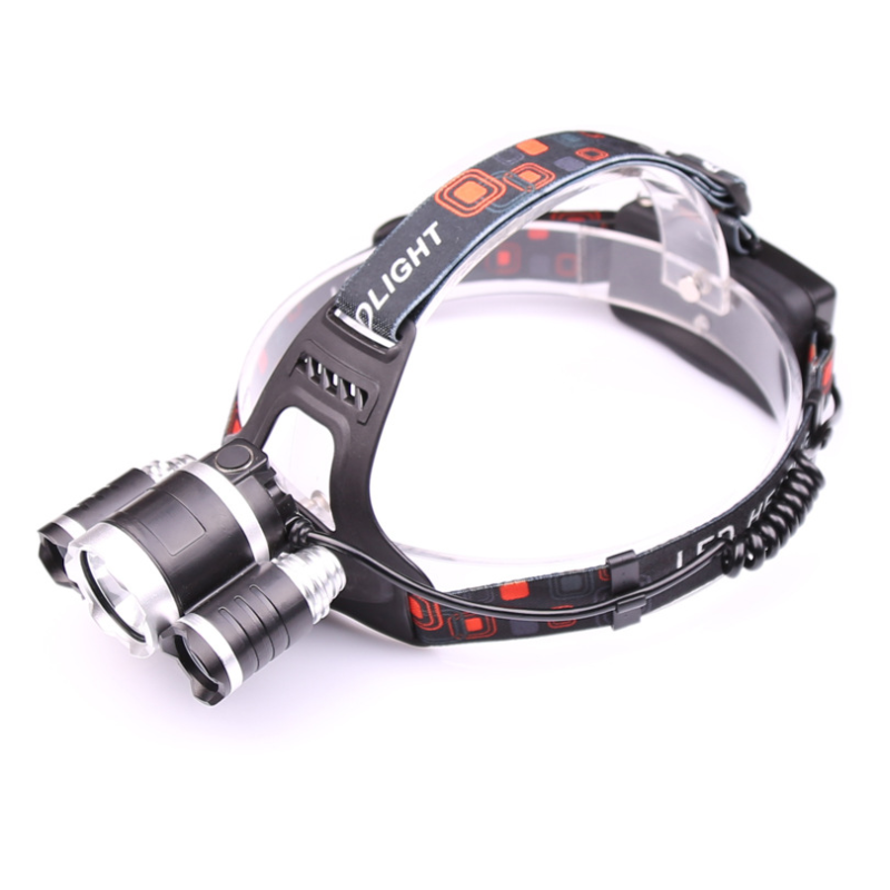 Oplaadbare Multi-LED Hoofdlamp met Verstelbare Bandjes en Achterste Waarschuwingslicht