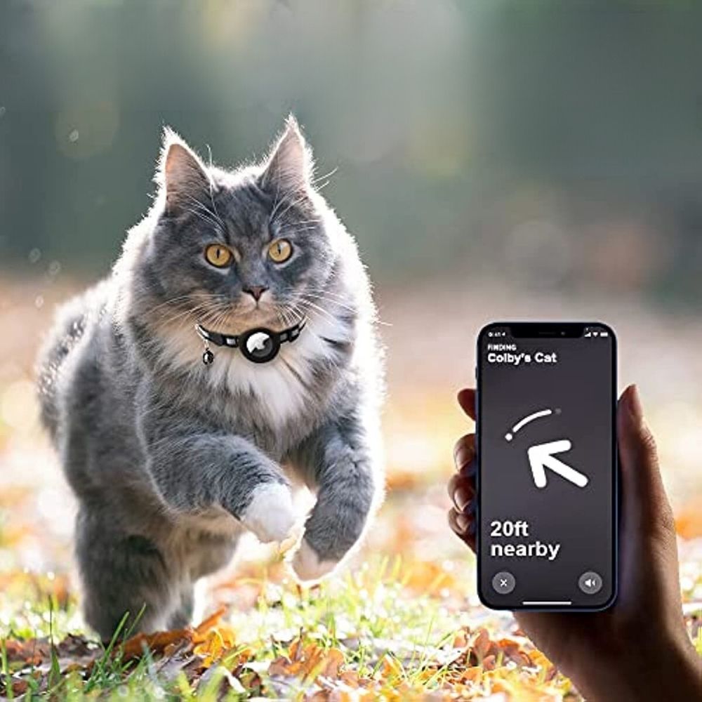 ReflectTrack Kattenhalsband met GPS Tracker Houder en Reflecterend Ontwerp