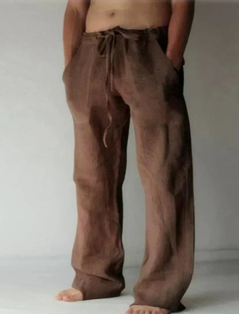 Comfortabele Heren Linnen Broek - Katoen Mix voor Lente & Herfst