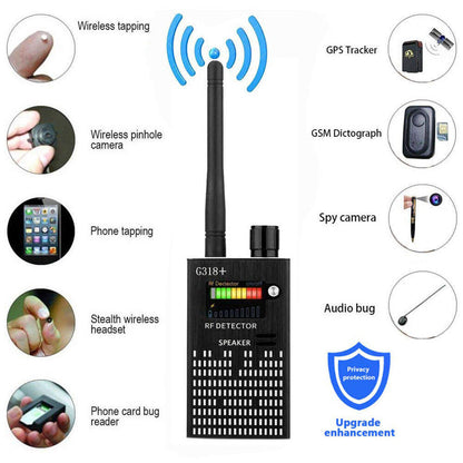PrivacyGuard Detecto – RF Signaal- en Cameradetector met Laserfunctie en Alarm