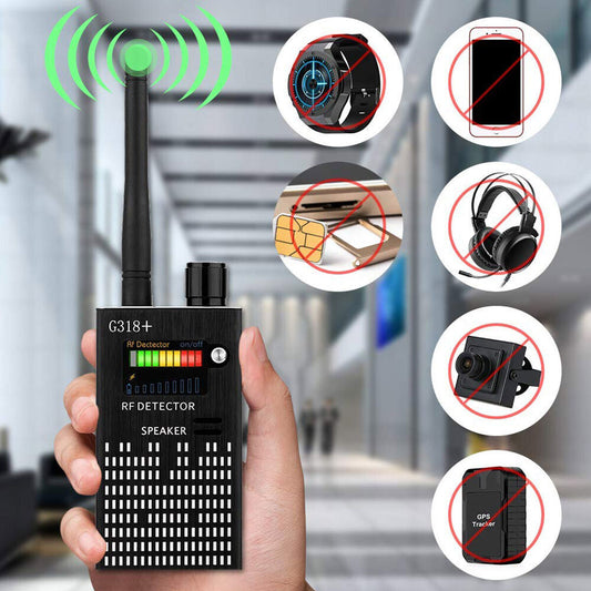 PrivacyGuard Detecto – RF Signaal- en Cameradetector met Laserfunctie en Alarm