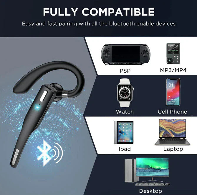 Draadloze Bluetooth Oortelefoon met Lange Batterijduur en Ruisonderdrukking