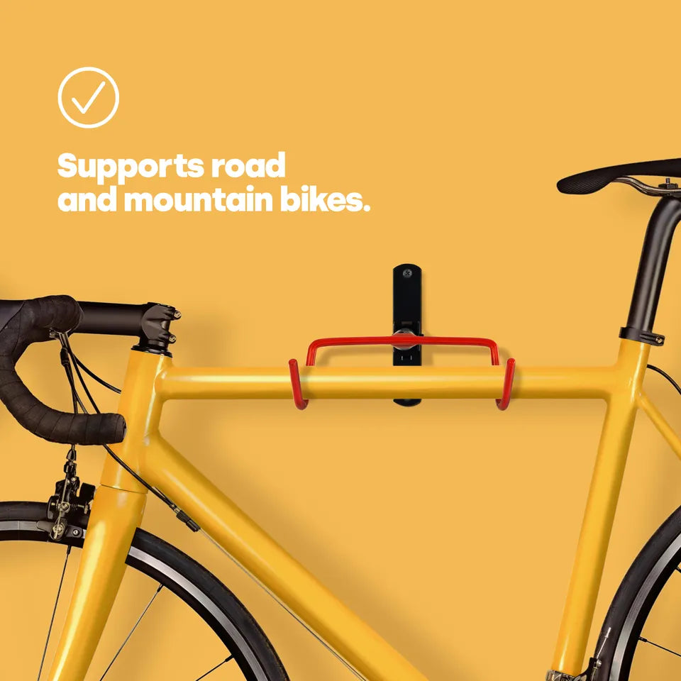 Opklapbare Fiets Wandbeugel – Ruimtebesparende Fietshaak met Beschermende Haken