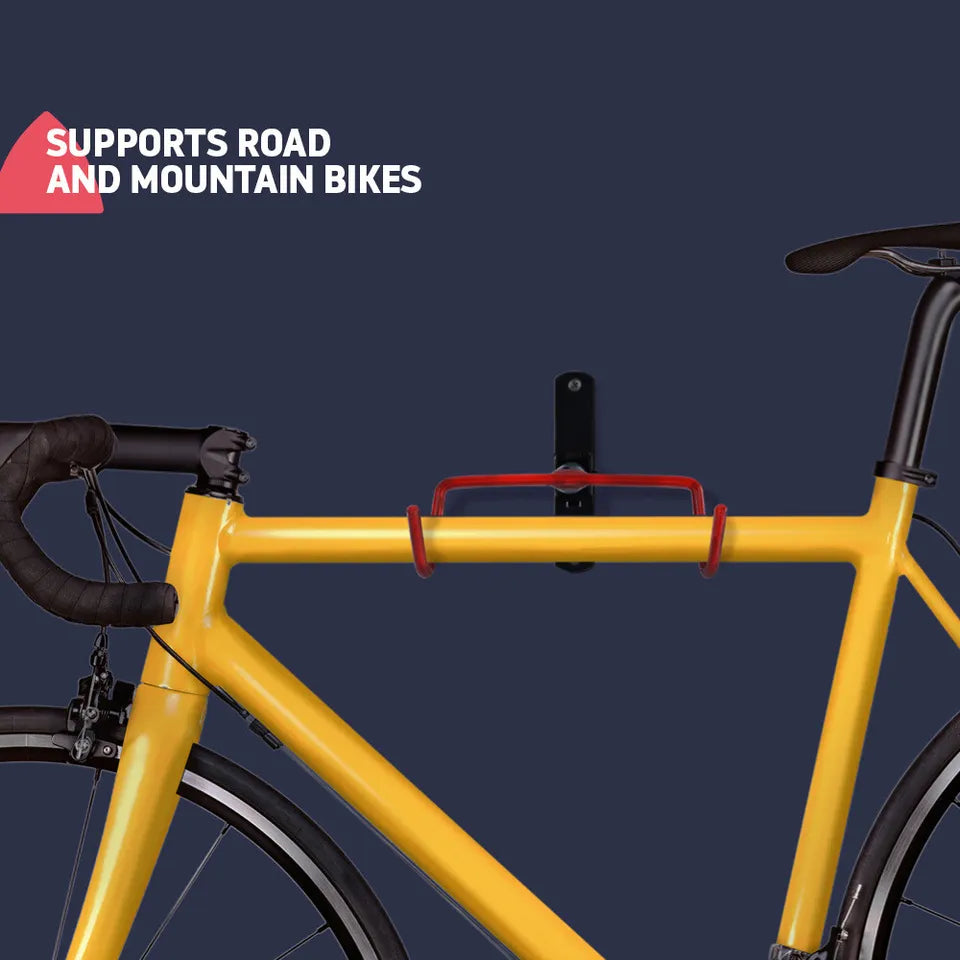 Opklapbare Fiets Wandbeugel – Ruimtebesparende Fietshaak met Beschermende Haken