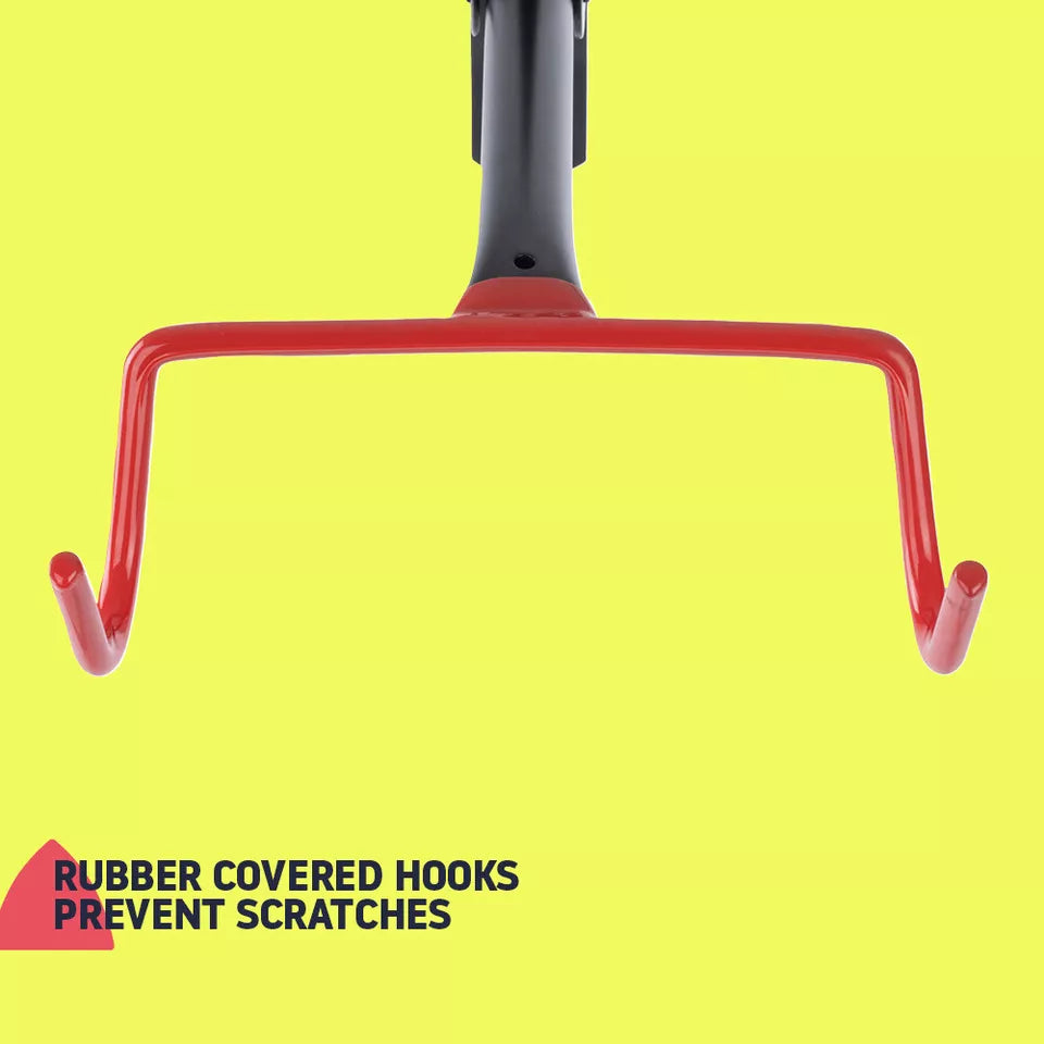 Opklapbare Fiets Wandbeugel – Ruimtebesparende Fietshaak met Beschermende Haken
