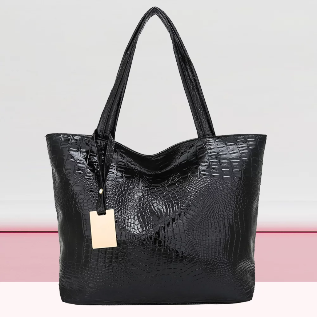 Luxe Krokodilprint Schoudertas – Elegante tas met grote capaciteit