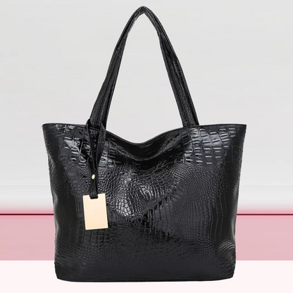 Luxe Krokodilprint Schoudertas – Elegante tas met grote capaciteit