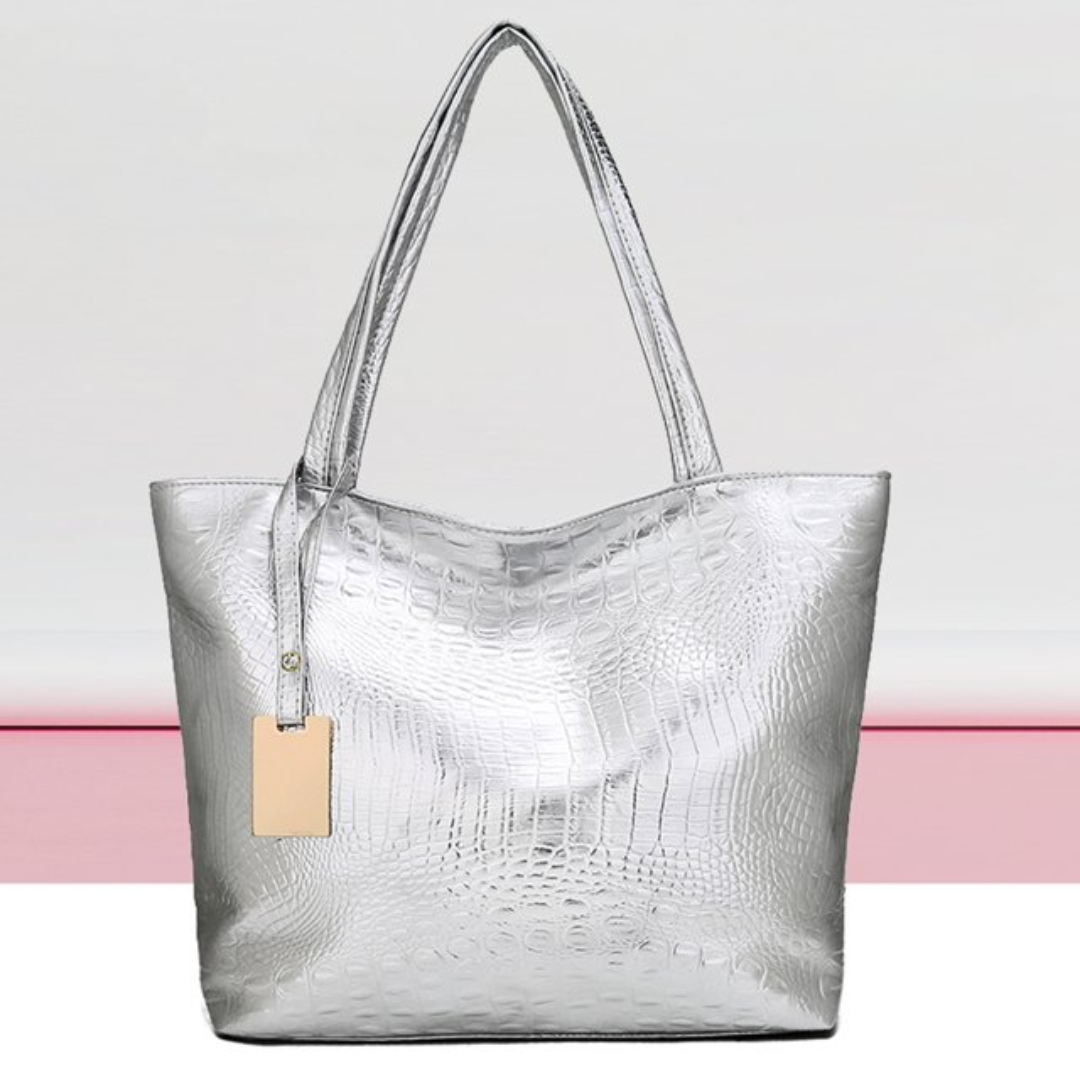 Luxe Krokodilprint Schoudertas – Elegante tas met grote capaciteit