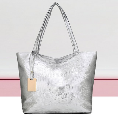 Luxe Krokodilprint Schoudertas – Elegante tas met grote capaciteit