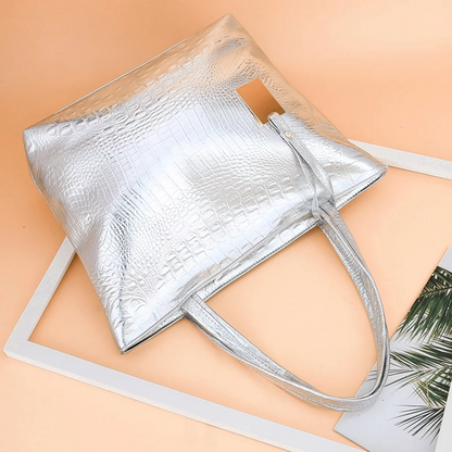 Luxe Krokodilprint Schoudertas – Elegante tas met grote capaciteit