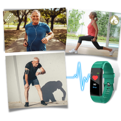 VitaWatch | Senioren Smartwatch met Gezondheidsmonitor en Groot LED-Scherm