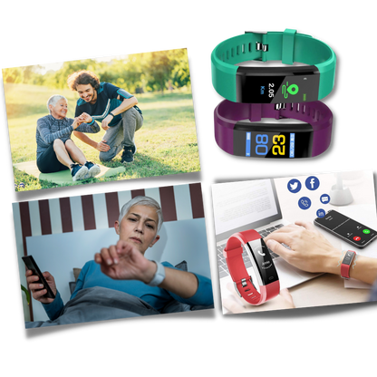 VitaWatch | Senioren Smartwatch met Gezondheidsmonitor en Groot LED-Scherm