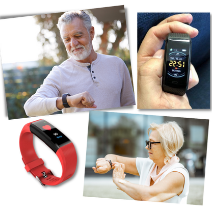 VitaWatch | Senioren Smartwatch met Gezondheidsmonitor en Groot LED-Scherm