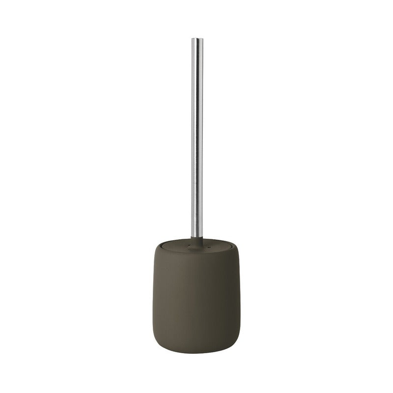 Elegante Matte Toiletborstel met Houder – Modern Design