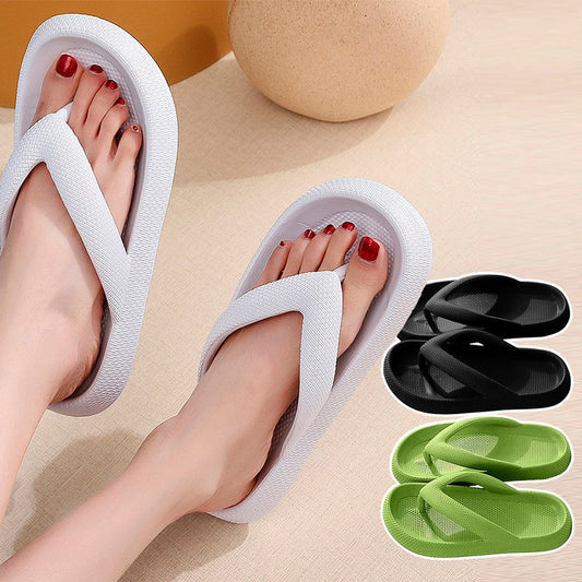 VoetZacht T-Split Slipper – Antislip Dames Slipper met Schokdemping en EVA-Zool